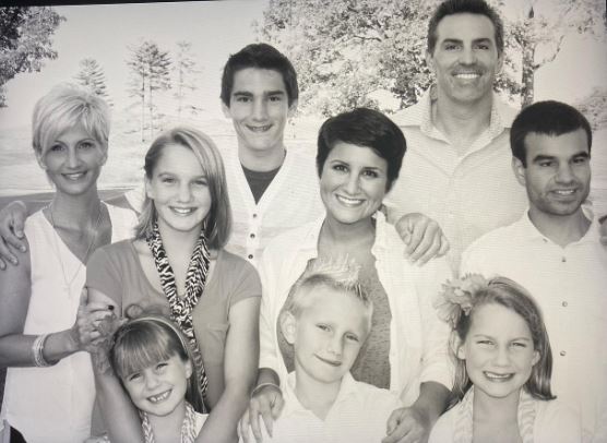 Zachary Taylor Warner with his parents Kurt Warner and Brenda Warner and siblings